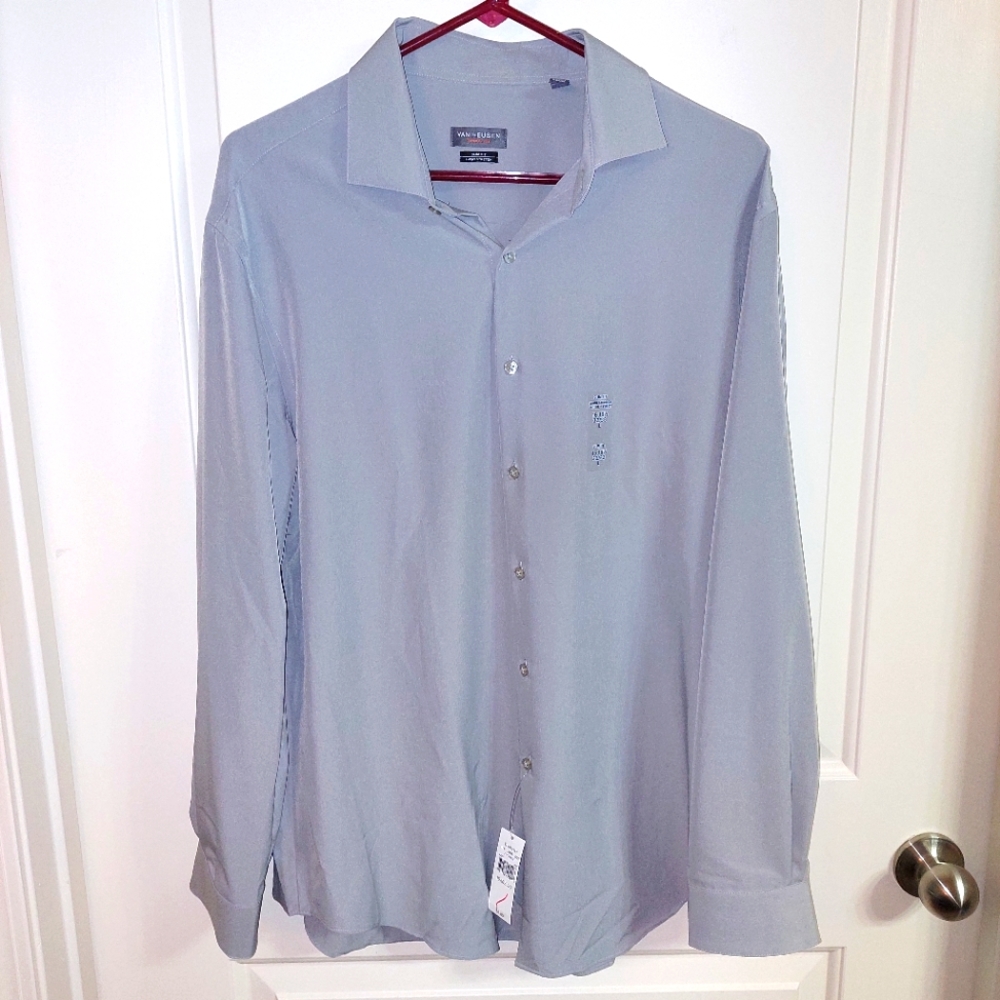 Men's VAN HEUSEN Travel Long Sleeve Slim Fit Shirt